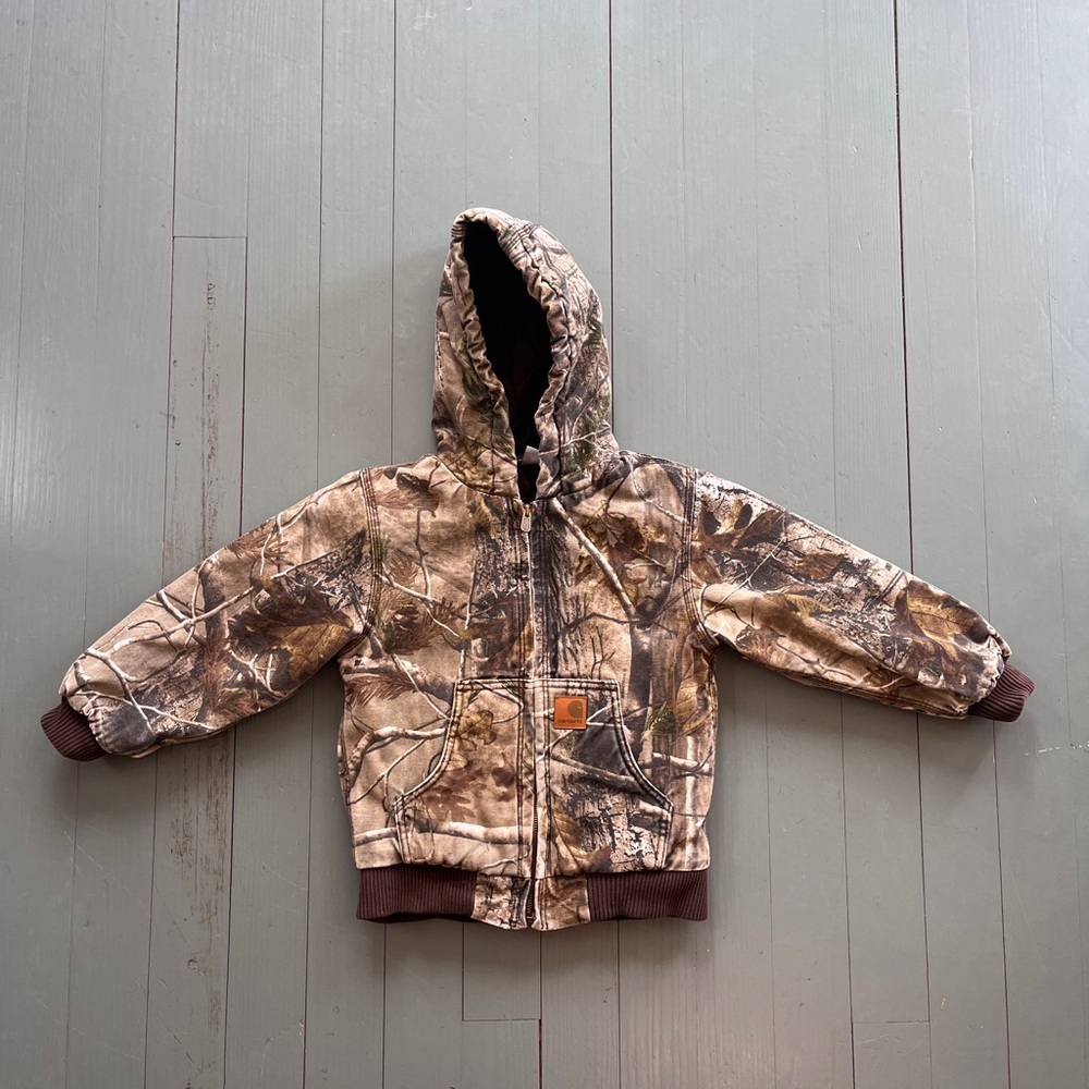 Carhartt Camo Canvas Real Tree Insulated Coat Jacket Kids